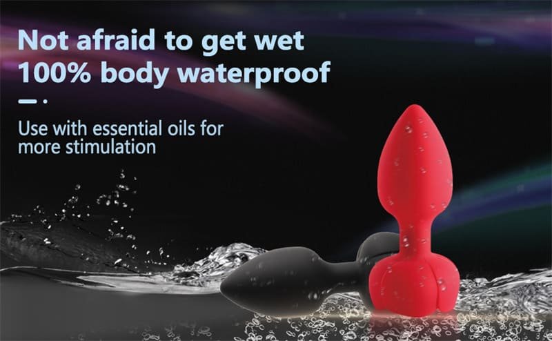 Beleuchteter Butt Plug aus Silikon mit 10 Vibrationsmodi Anal Plug Sex Spielzeug für Paare Buttplug mit Fernbedienung