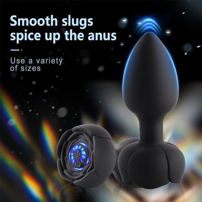 Beleuchteter Butt Plug aus Silikon mit 10 Vibrationsmodi Anal Plug Sex Spielzeug für Paare Buttplug mit Fernbedienung
