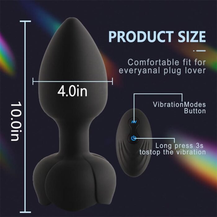 Beleuchteter Butt Plug aus Silikon mit 10 Vibrationsmodi Anal Plug Sex Spielzeug für Paare Buttplug mit Fernbedienung