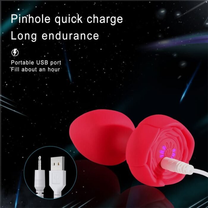 Beleuchteter Butt Plug aus Silikon mit 10 Vibrationsmodi Anal Plug Sex Spielzeug für Paare Buttplug mit Fernbedienung