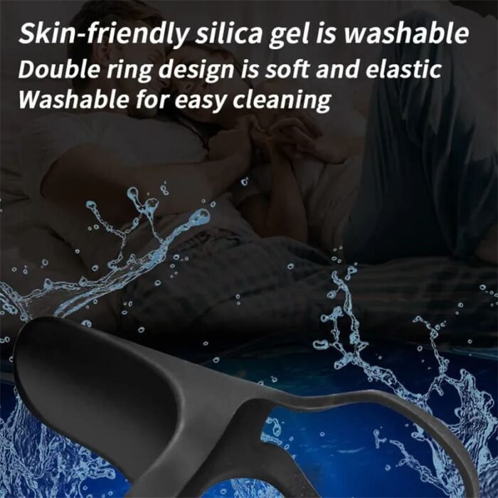 Cockringe Extrem Dual Silikon Penis Ring Sleeve Cockring Erotisches Sexspielzeug für die Männer