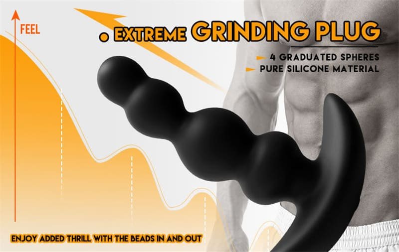 Deluxe Analkugeln Anal Dildo Vibratoren Analplug mit 9 Vibrations und 3 Rotations Buttplug Prostata Stimulator