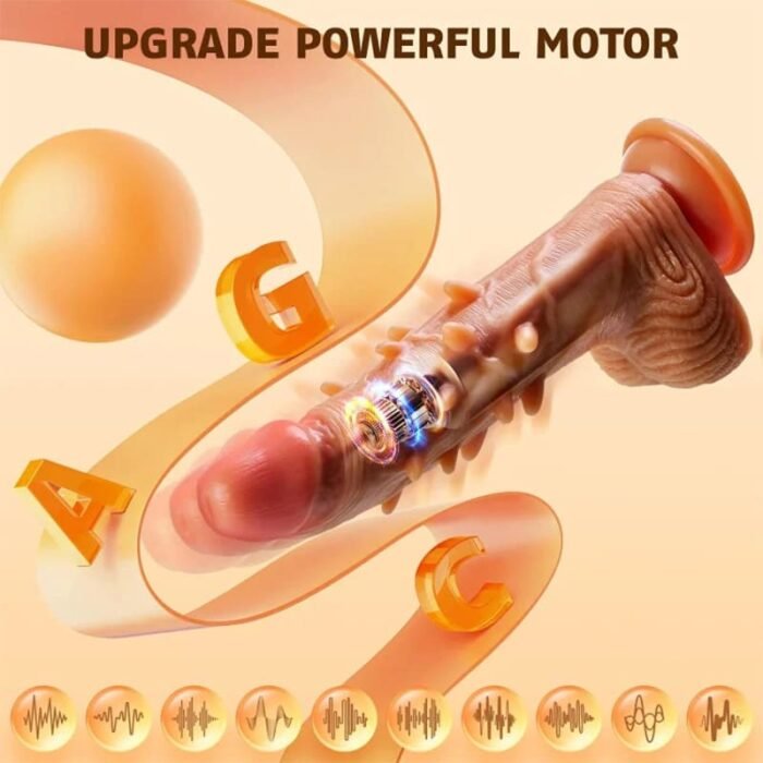 Dildo Sexspielzeug Vibration für Frauen mit 3 Teleskop & 9 Vibrationsmodi Dildos Vibrator Sex Spielzeug für Paare