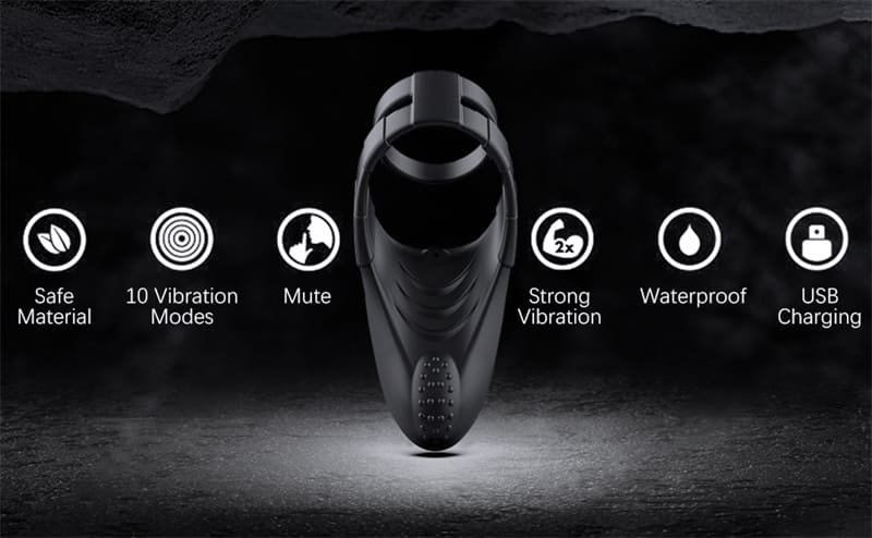 Doppel Penisring Vibrator mit 10 Vibrationsmodi Sex Spielzeug für Paare Extrem Dual Cockring mit Fernbedienung