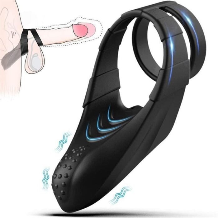 Doppel Penisring Vibrator mit 10 Vibrationsmodi Sex Spielzeug für Paare Extrem Dual Cockring mit Fernbedienung