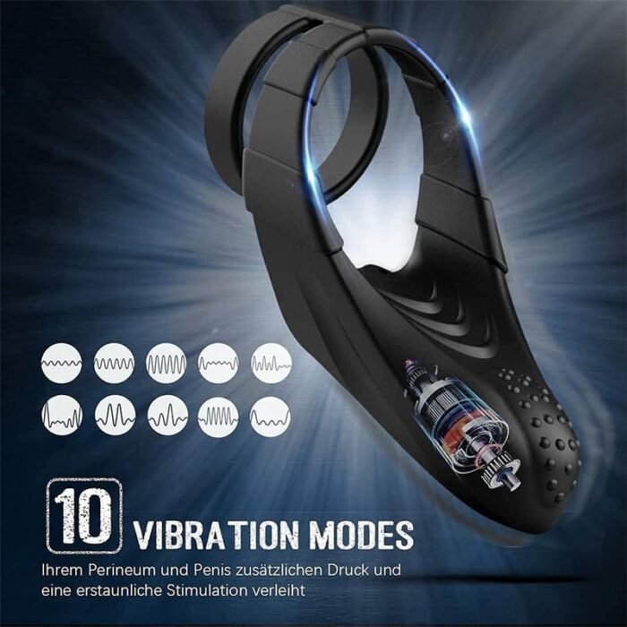 Doppel Penisring Vibrator mit 10 Vibrationsmodi Sex Spielzeug für Paare Extrem Dual Cockring mit Fernbedienung