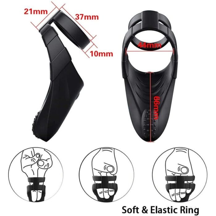 Doppel Penisring Vibrator mit 10 Vibrationsmodi Sex Spielzeug für Paare Extrem Dual Cockring mit Fernbedienung