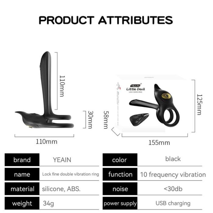 Dual Penis Ring Vibrator Sex Spielzeug Für Die Paare mit 10 Vibrationsmodi Erotik Cockring Dual Penisringe