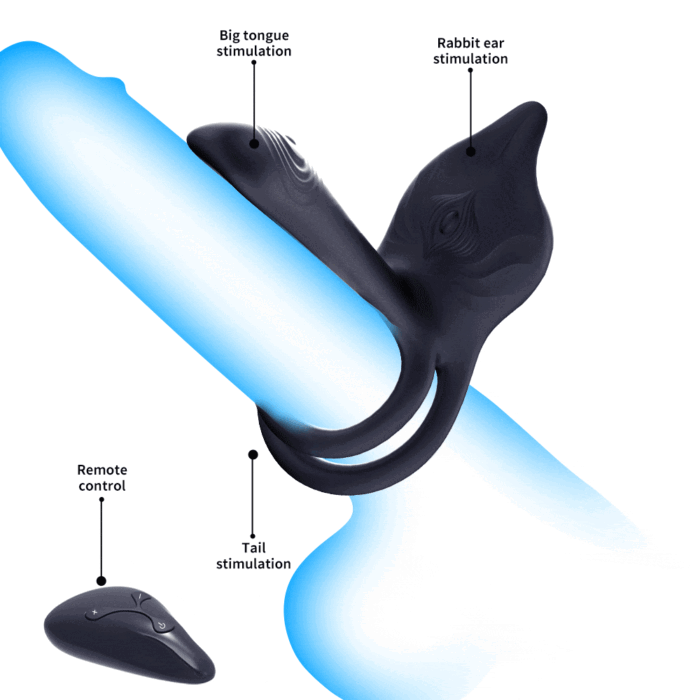 Dual Penis Ring Vibrator Sex Spielzeug Für Die Paare mit 10 Vibrationsmodi Erotik Cockring Dual Penisringe