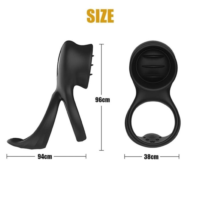 Dual Penisring Vibrator mit Klitoris Stimulator mit 7 Vibrationsmodi Silikon Penis Ring Vibrator Sex Toys
