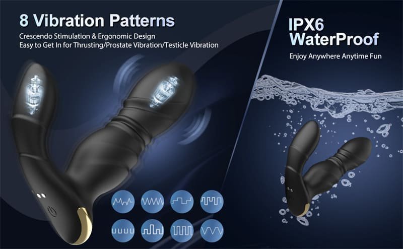 GUIMI Prostata Stimulation Männer mit 9 Vibrationen Anal Vibrator Analdildo Sex Spielzeug für die Männer