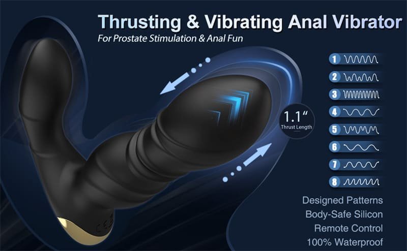 GUIMI Prostata Stimulation Männer mit 9 Vibrationen Anal Vibrator Analdildo Sex Spielzeug für die Männer