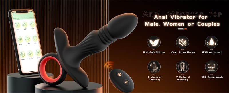 HGOD Analvibratoren für Männ Prostata Stimulation mit 9 Vibrations Anal Vibrator für Männer mit APP & Fernbedienung