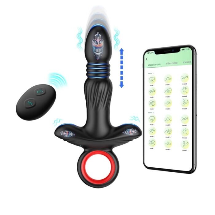 HGOD Analvibratoren für Männ Prostata Stimulation mit 9 Vibrations Anal Vibrator für Männer mit APP & Fernbedienung