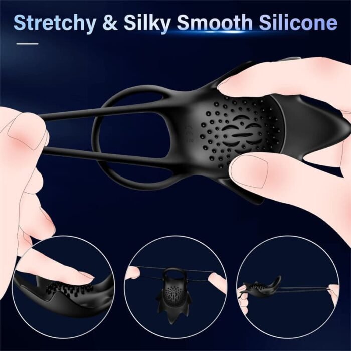 KIDIMI Starfish Penisring Sex Spielzeug für die Paare mit 10 Vibrationsmodi Cockring Penis Sleeve