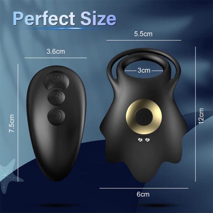 KIDIMI Starfish Penisring Sex Spielzeug für die Paare mit 10 Vibrationsmodi Cockring Penis Sleeve