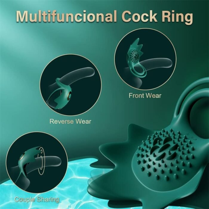 KIDIMI Starfish Penisring Sex Spielzeug für die Paare mit 10 Vibrationsmodi Cockring Penis Sleeve