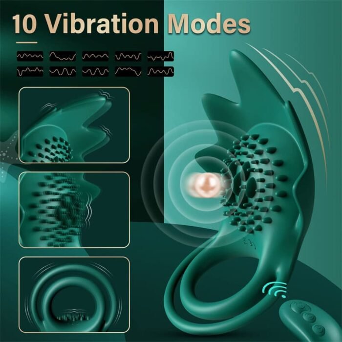 KIDIMI Starfish Penisring Sex Spielzeug für die Paare mit 10 Vibrationsmodi Cockring Penis Sleeve