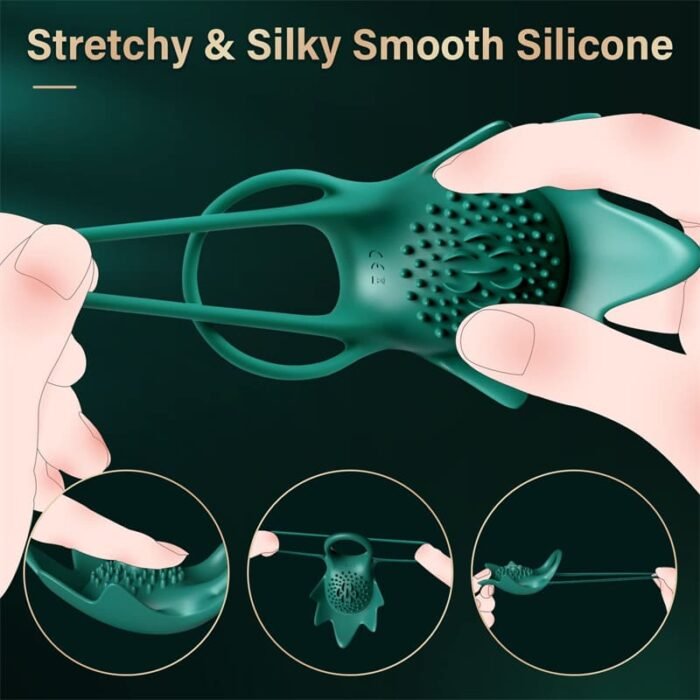KIDIMI Starfish Penisring Sex Spielzeug für die Paare mit 10 Vibrationsmodi Cockring Penis Sleeve