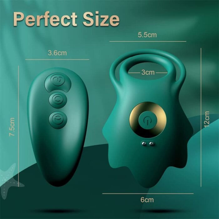 KIDIMI Starfish Penisring Sex Spielzeug für die Paare mit 10 Vibrationsmodi Cockring Penis Sleeve