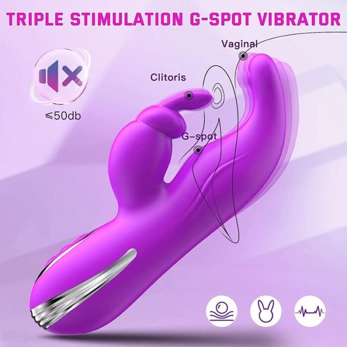 Lovesvibe 10 Vibrationsmodi Rabbit G-Punkt Vibrator mit Brustwarzen- und Vagina-Massage
