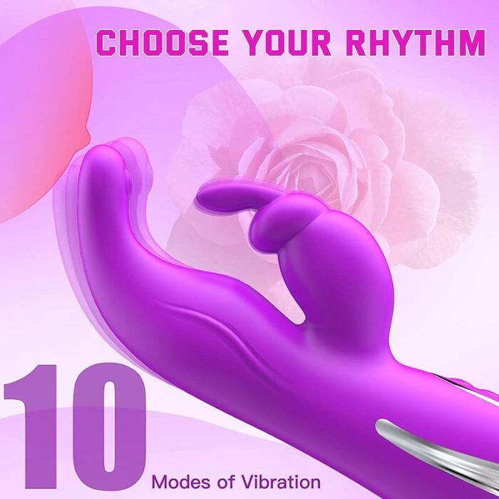 Lovesvibe 10 Vibrationsmodi Rabbit G-Punkt Vibrator mit Brustwarzen- und Vagina-Massage