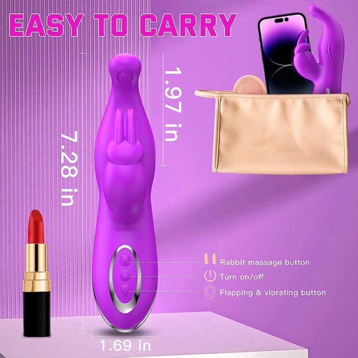 Lovesvibe 10 Vibrationsmodi Rabbit G-Punkt Vibrator mit Brustwarzen- und Vagina-Massage