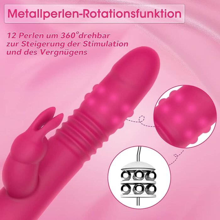 Lovesvibe 10 Vibrationsmodi Rabbit G-Punkt Vibratoren mit Roller Ball Massage Sex Spielzeug für die Frau