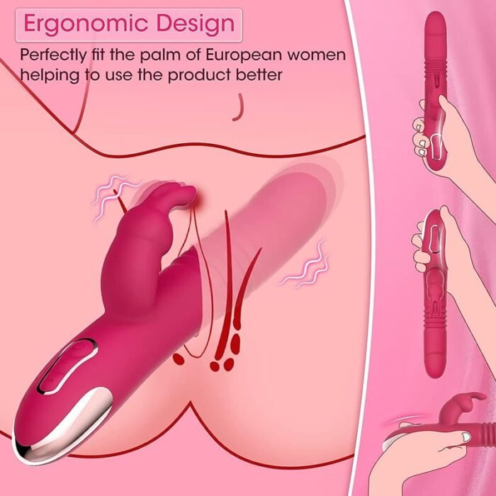 Lovesvibe 10 Vibrationsmodi Rabbit G-Punkt Vibratoren mit Roller Ball Massage Sex Spielzeug für die Frau