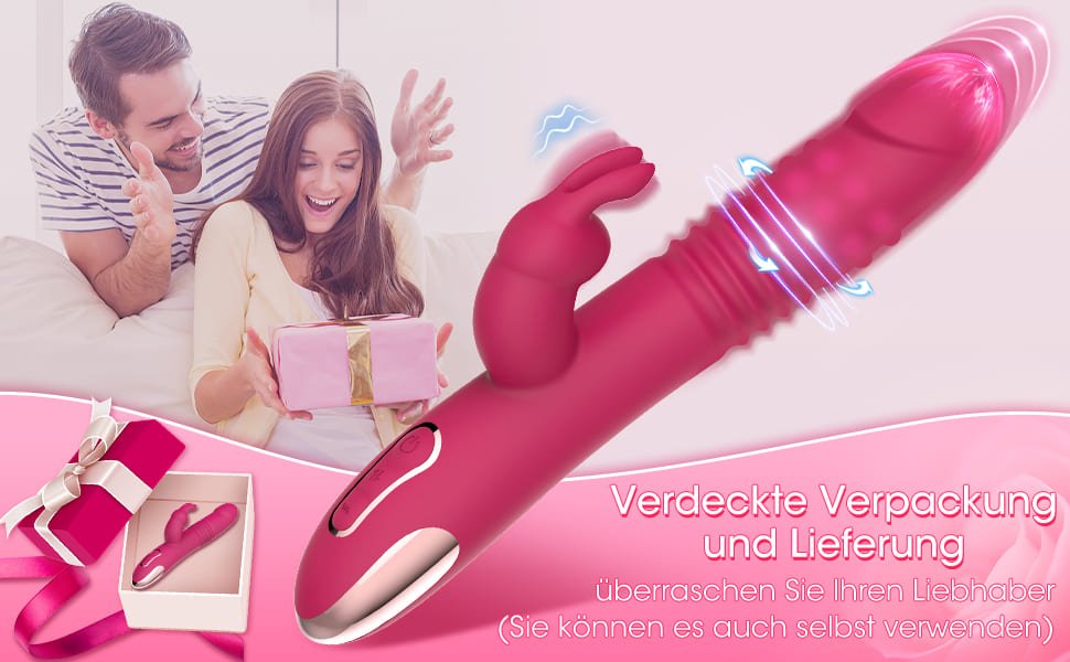 Lovesvibe 10 Vibrationsmodi Rabbit G-Punkt Vibratoren mit Roller Ball Massage Sex Spielzeug für die Frau