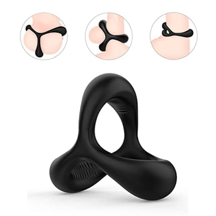 Lovesvibe 3 In 1 Silikon Penisringe Sexspielzeug Sex Spielzeug für die Männer Langwährende Erektion