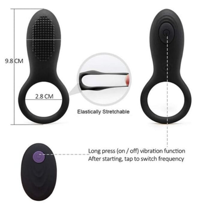 Lovesvibe Cockring Vibrator für G-Punkt mit 10 Vibrationsmodi Silikon Penisring mit Fernbedienung