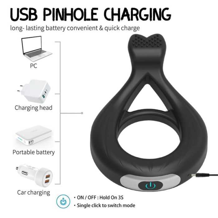 Lovesvibe Penisring Vibrator mit Daumendesign mit 10 Vibrationsmodi für längere Erektion Stimulation Penis Sex Toys