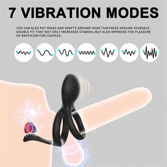 Lovesvibe Penisring mit Klitoris Stimulator, 7 Vibrationsmodi Sex Spielzeug für die Paare mit Fernbedienung