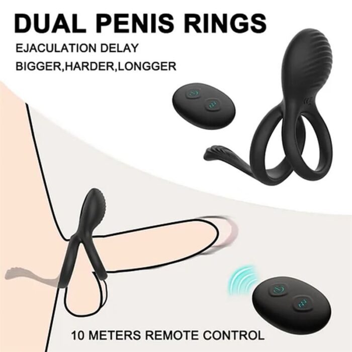 Lovesvibe Penisring mit Klitoris Stimulator, 7 Vibrationsmodi Sex Spielzeug für die Paare mit Fernbedienung