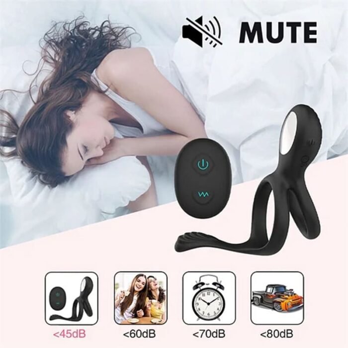 Lovesvibe Penisring mit Klitoris Stimulator, 7 Vibrationsmodi Sex Spielzeug für die Paare mit Fernbedienung