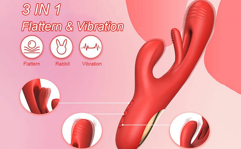Lovesvibe Rabbit G-Punkt Vibrator mit 7 Vibrations & 7 Flattermodi Sex Spielzeug für die Frau Klitoris Stimulator