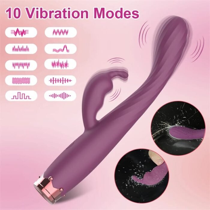 Lovesvibe Silikon G-Punkt Vibrator für Frauen mit 10 Vibrationsmodi Nippel Klitoris Stimulation