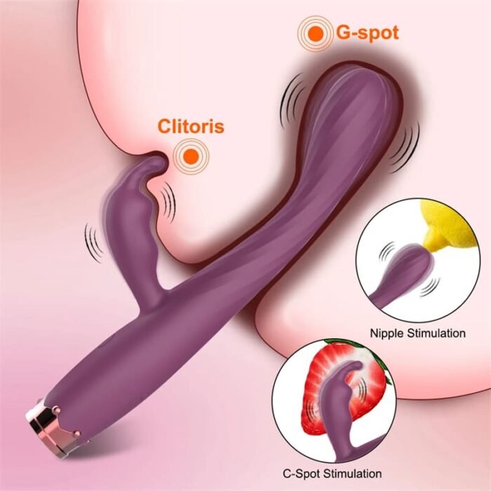 Lovesvibe Silikon G-Punkt Vibrator für Frauen mit 10 Vibrationsmodi Nippel Klitoris Stimulation