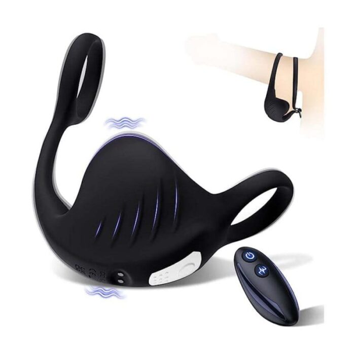 Manta Dual Penis Ring Vibrator mit 9 Vibrationsmodi Sex Spielzeug Für Die Paare Penisring