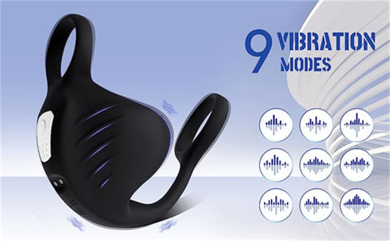 Manta Dual Penis Ring Vibrator mit 9 Vibrationsmodi Sex Spielzeug Für Die Paare Penisring