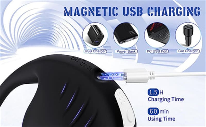 Manta Dual Penis Ring Vibrator mit 9 Vibrationsmodi Sex Spielzeug Für Die Paare Penisring