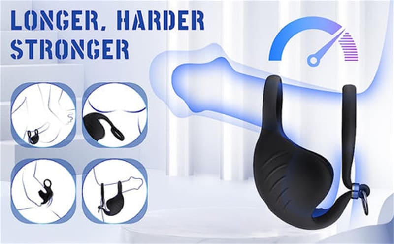 Manta Dual Penis Ring Vibrator mit 9 Vibrationsmodi Sex Spielzeug Für Die Paare Penisring