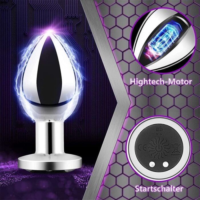 Metall Anal Plug Vibrator Sex Spielzeug für die Männer Frau mit 10 Vibrationen Anal Vibrator mit Fernbedienung