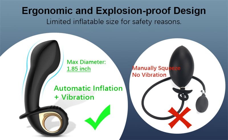 Mr.heer Analvibratoren Automatischer Inflatable Prostata Stimulation Männer mit 10 Modi und Fernbedienung