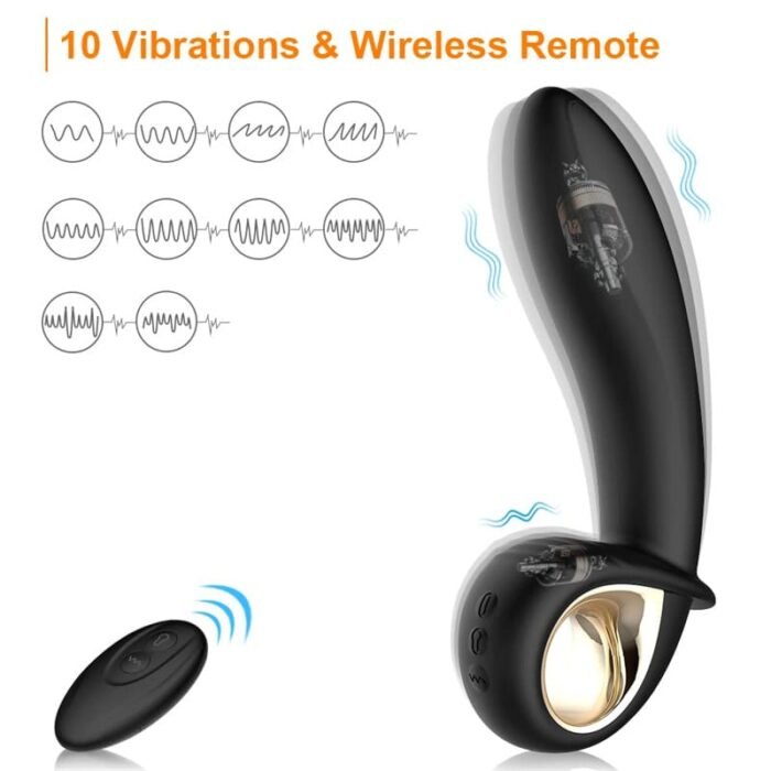 Mr.heer Analvibratoren Automatischer Inflatable Prostata Stimulation Männer mit 10 Modi und Fernbedienung
