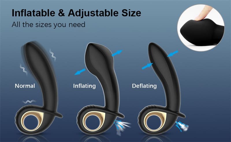 Mr.heer Analvibratoren Automatischer Inflatable Prostata Stimulation Männer mit 10 Modi und Fernbedienung