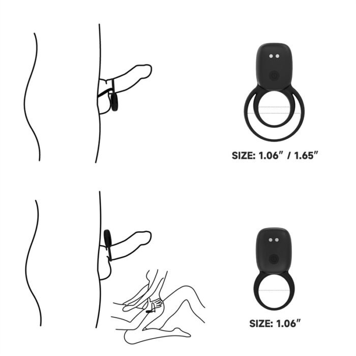 Penisring Vibrator mit 10 kraftvolle Vibrationen, 2 Modelle Penisinge Sextoysets für Ihn Paare Sex