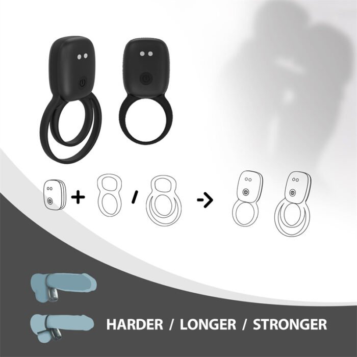 Penisring Vibrator mit 10 kraftvolle Vibrationen, 2 Modelle Penisinge Sextoysets für Ihn Paare Sex