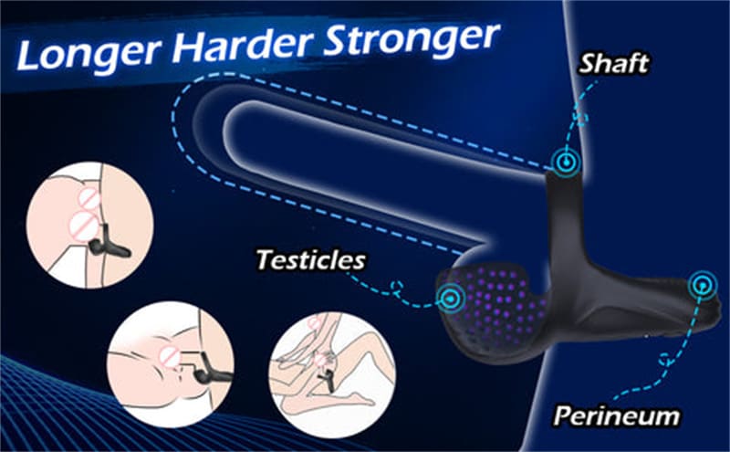 Perona Penisring Vibrator mit 10 Vibrationsmodi für längere Erektion Stimulation Penis Sextoys mit Fernbedienung